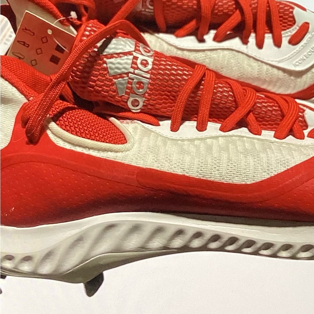 Men’s New Adidas Red Baseball Cleats Size 17